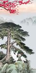 国画山水新无框画 tif分层