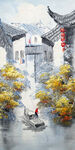 江南水乡壁画