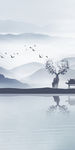 麋鹿意境玄关画 TIF分层
