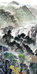 国画玄关意境山水 TIF分层