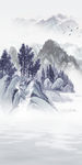 高档 简约山水玄关 TIF分层