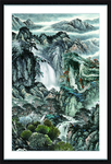 竖幅山水画