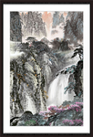 竖幅山水画