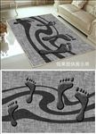 质感浮雕脚印地毯地垫图案设计