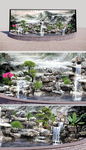 庭院龟纹石假山流水设计方案