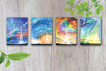 梦幻卡通插画风景星空本子封面