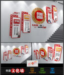 简约民族团结文化墙楼梯文化墙