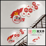 党建楼梯文化墙