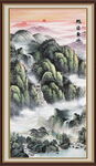 竖幅山水画