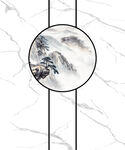 新中式意境石纹水墨山水