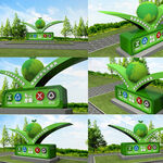 垃圾分类雕塑图片