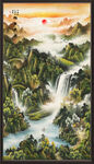 竖幅山水画