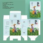 茶叶包装设计 绿茶盒子