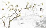 花鸟石纹
