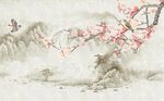 梅花花鸟山水