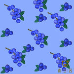 水果印花 蓝莓