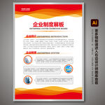 红色展板 制度展板 企业展板