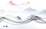 意境人气中式山水 tif分层