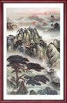 竖幅山水画
