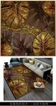 黄金叶浮雕抽象地毯