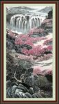 竖幅山水画 