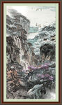 竖幅山水画 