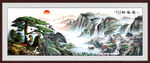 迎客松山水画