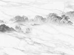 水墨意境简约石纹山水