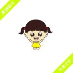 卡通漂亮可爱小女孩形像