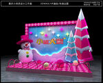 dp点 雪人 圣诞 