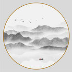 圆形山水画