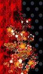 中国风大花定位花