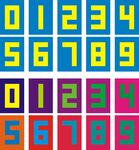 彩色数字素材
