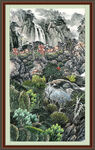 中堂画山水