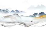 最新新山水客厅画 tif分层