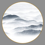 圆形山水画