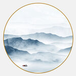 圆形山水画