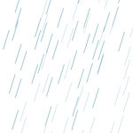 蓝色下雨装饰元素