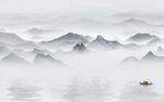 现代中式风格山水 文件分层 