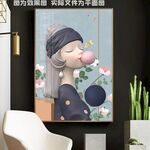 可爱泡泡女孩装饰画