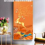 玄关麋鹿装饰画