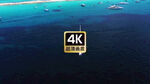 唯美风景海上驶向镜头的帆船