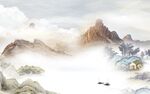 现代高端墙画山水 TIF分层