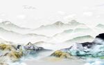现代最新简约山水 TIF分层