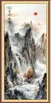 竖幅山水画