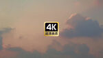 短视频素材晚霞天空中的红色云彩