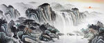 国画山水画图片