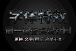颓废金属3D立体字 