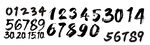 毛笔数字
