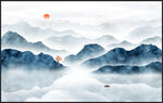水墨山水画